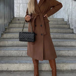 GWYNETH | LONG LAPEL BUTTON-FRONT COAT