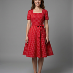 BEATRIX | POLKA DOT BOW DRESS