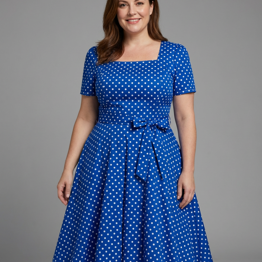 BEATRIX | POLKA DOT BOW DRESS