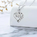 Kamila - 2-piece jewelry set with paw, heart and bone pendants