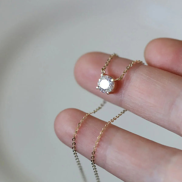 Rafaela – Collier in argento sterling placcato 18K con zircone