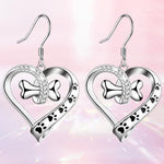 Kamila - 2-piece jewelry set with paw, heart and bone pendants