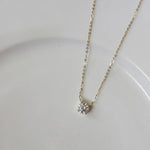 Rafaela – Collier in argento sterling placcato 18K con zircone