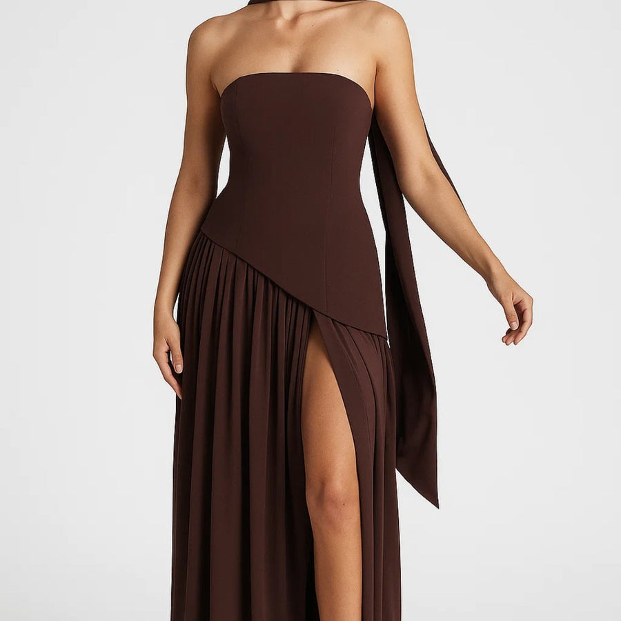 THESSALY | LIGHTWEIGHT V-NECK MIDI DRESS