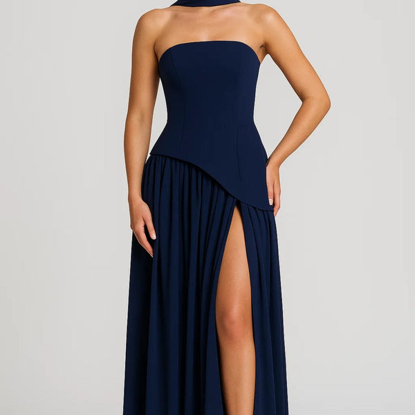THESSALY | LIGHTWEIGHT V-NECK MIDI DRESS