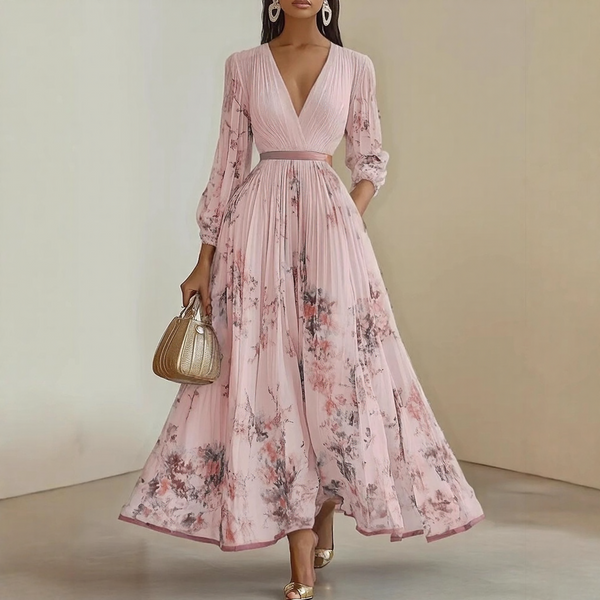 Rowella | Elegant Pleated Maxi Dress