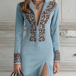 Beatrice | Western Faux Suede Fringe Dress