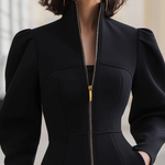 LUNELLE | ZIP-DETAIL MIDI DRESS
