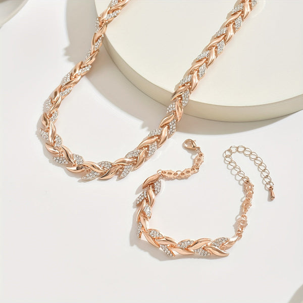 ELEGANT RHINESTONE FISH TAIL SET + FREE EARRINGS