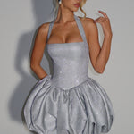 ARAMINTA | SILVER MINI DRESS