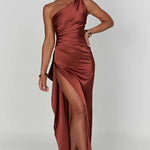 ARALUEN | DRAPE SATIN EVENING GOWN