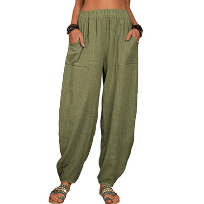 ELVIANE | CASUAL COTTON-LINEN HAREM PANTS