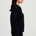 FFION | WAFFLE-KNITIP-COLLAR SWEATER