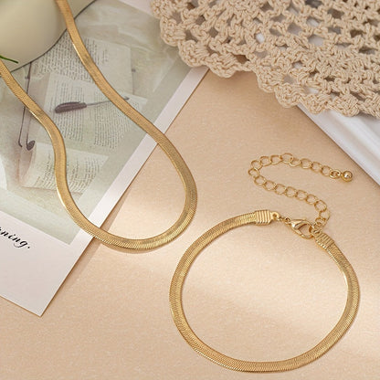 VINTAGE SNAKE CHAIN NECKLACE SET