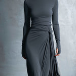 YASMINA | MAXI DRESS WITH SIDE TIE
