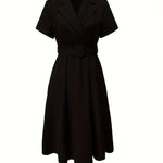 CELINA BLOOM | ELEGANT BLACK A-LINE DRESS