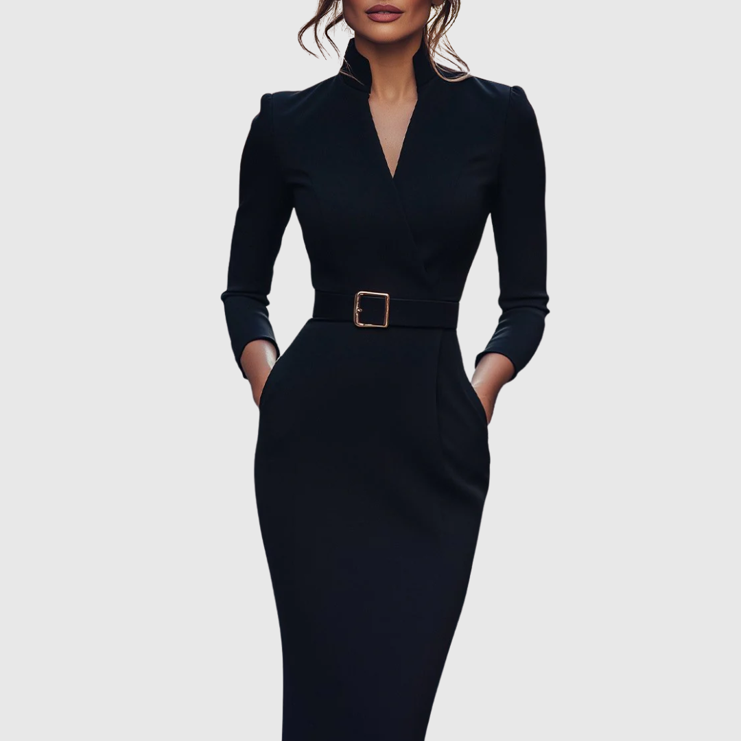 CLARIBEL | REFINED MIDI DRESS