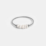 Anello in argento con perle d’acqua dolce classiche
