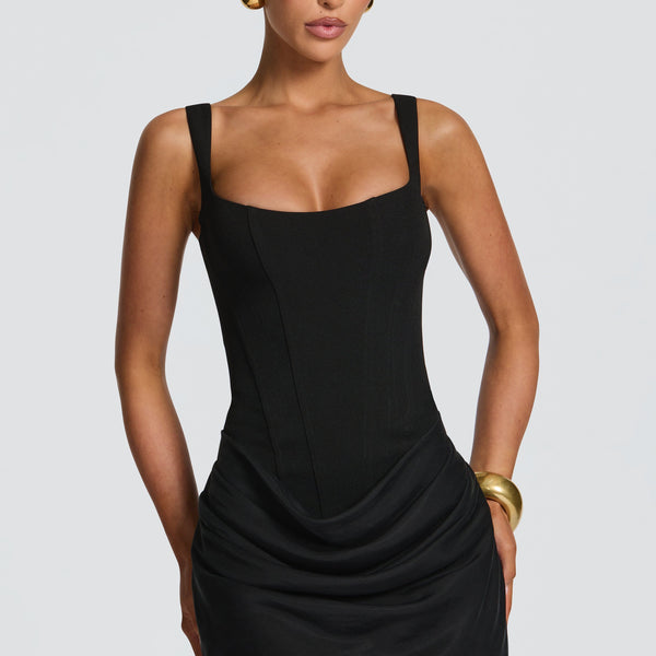 CORNELIA | BLACK MINI DRESS