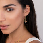 Mara - Gold rings with a delicate pendant