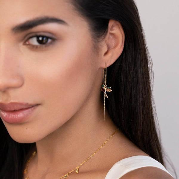 Mara - Gold rings with a delicate pendant