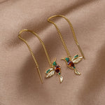 Mara - Gold rings with a delicate pendant