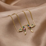 Mara - Gold rings with a delicate pendant