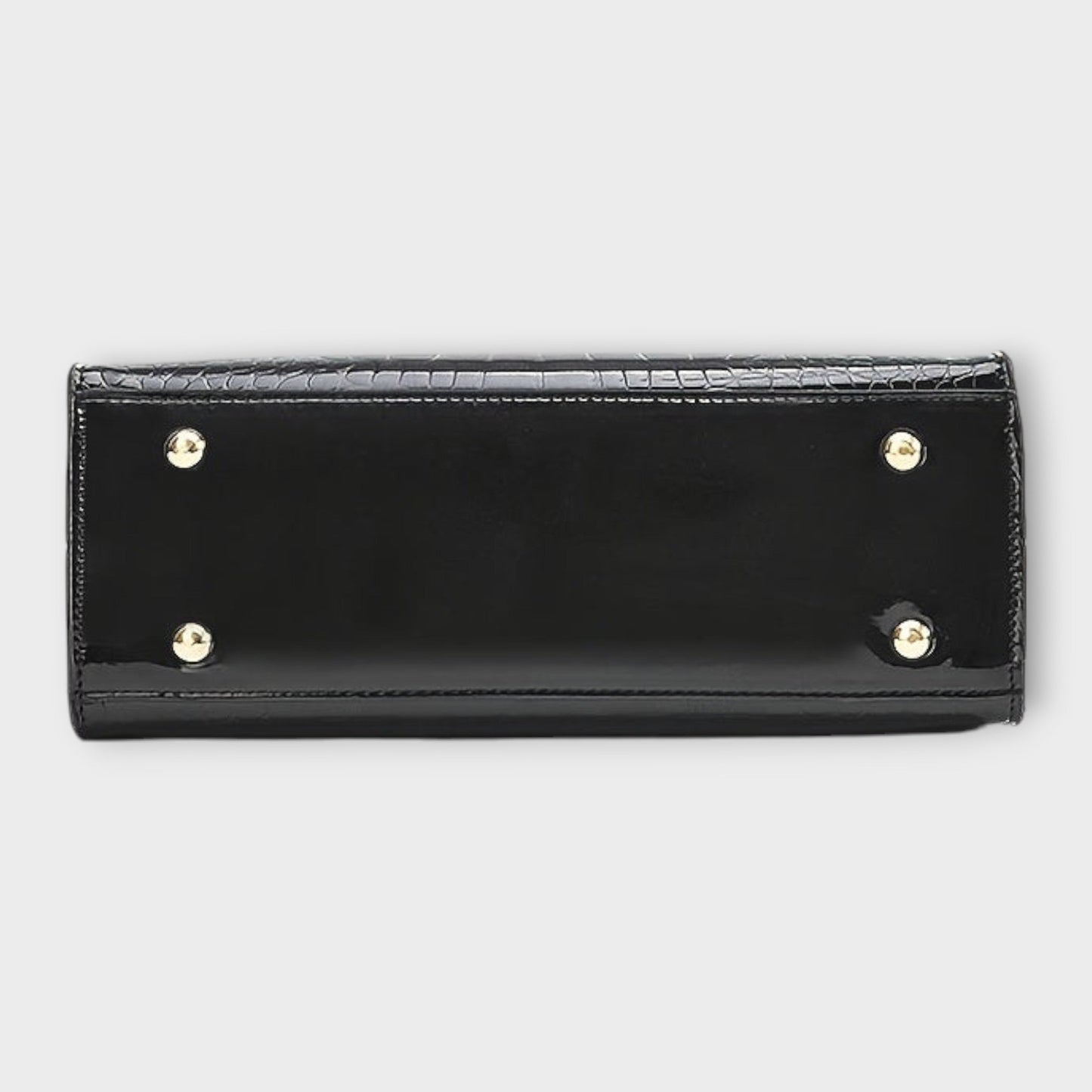 Maison Verdelle -  Shiny Crocodile Skin Pattern Handbag