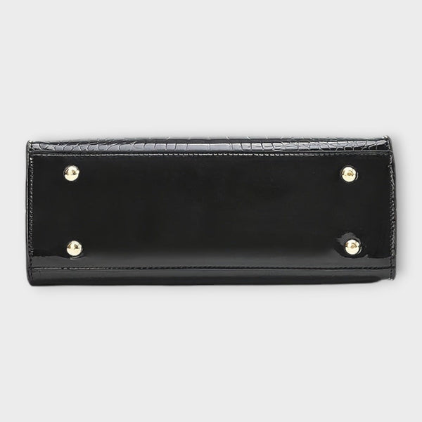 Maison Verdelle -  Shiny Crocodile Skin Pattern Handbag