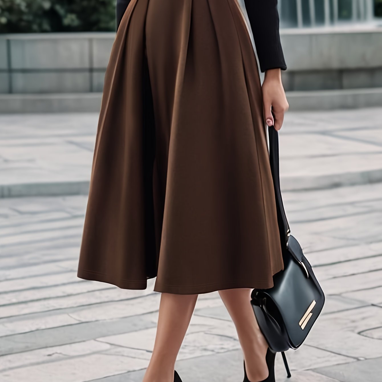 CELINE BLOOM | ELEGANT BELTED PENCIL SKIRT