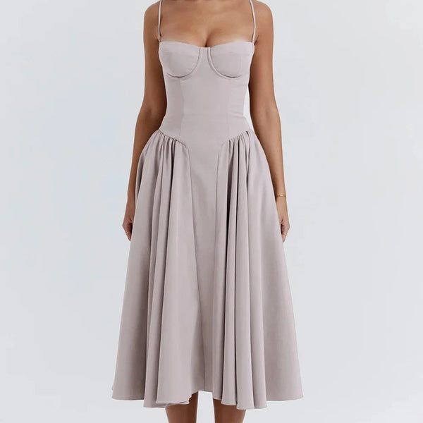 CHARMONE | LACE EVENING MIDI DRESS