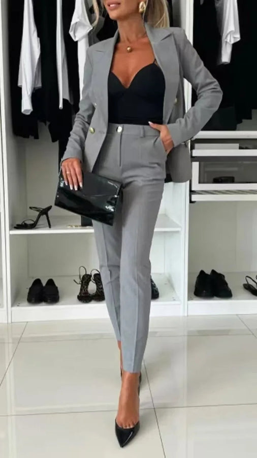 ELENORE | DOUBLE-BREASTED BLAZER SUIT
