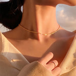 MINIMALIST SHIMMER NECKLACE & BRACELET SET
