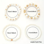 PEARL HEART BRACELET SET