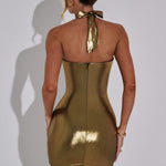 JORDYN | SHIMMERING METALLIC GOWN
