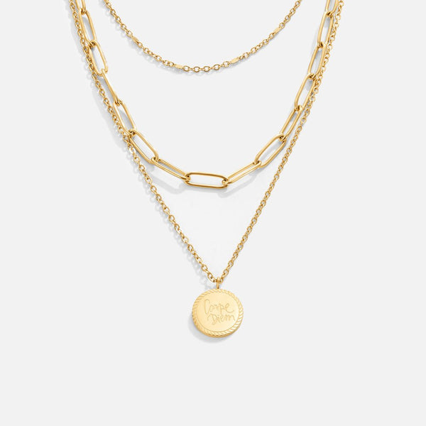 Carolin – Multilayer Necklace with Round Pendant