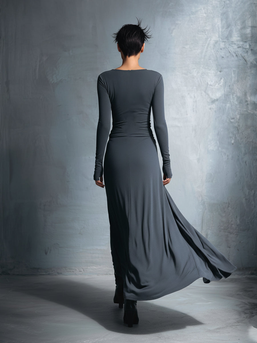 YASMINA | MAXI DRESS WITH SIDE TIE