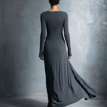 YASMINA | MAXI DRESS WITH SIDE TIE