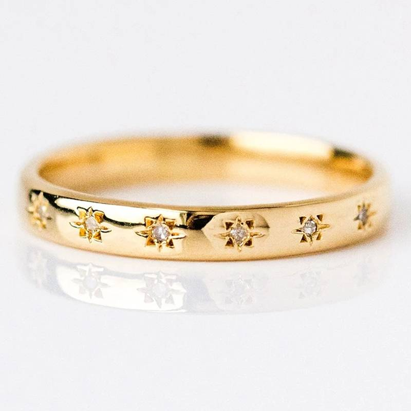 GOLD & ZIRCONIA RING
