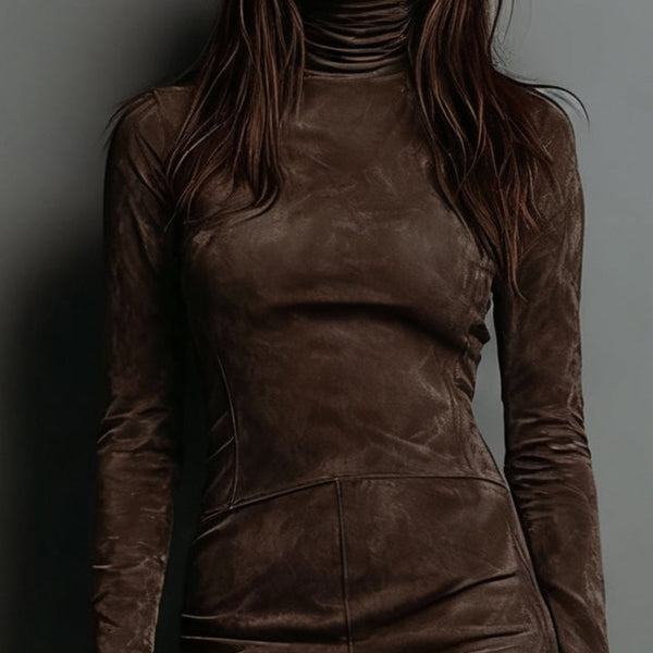 VESPOR VINTAGE TURTLENECK MINI DRESS