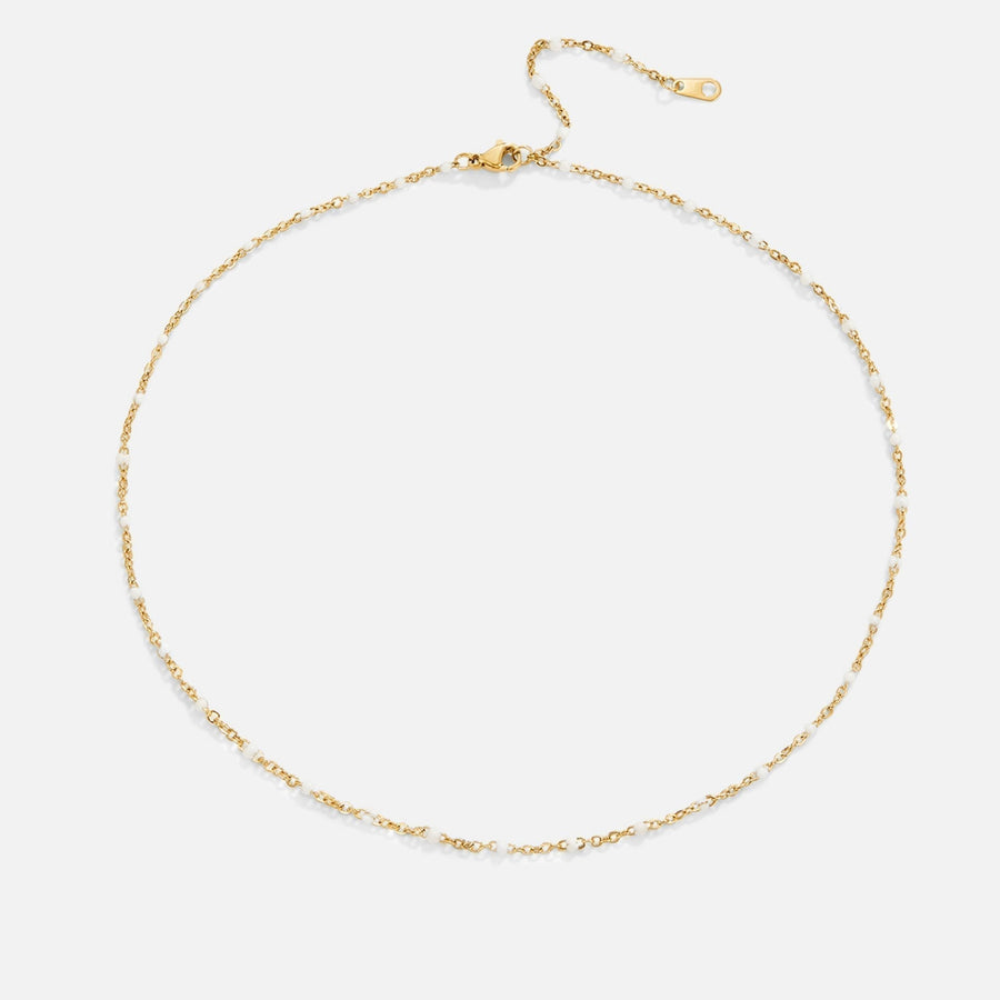 Sabina – Delicate gold choker with mini pearls