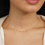 Sabina – Delicate gold choker with mini pearls