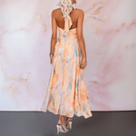 ESTHER | HALTERNECK WATERCOLOUR PRINT DRESS