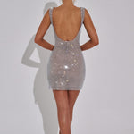 PETRA | SILVER MINI DRESS