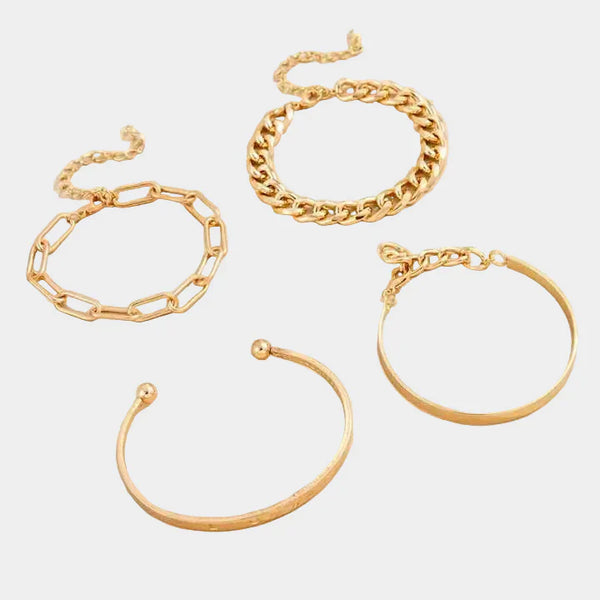 Noemi | elegant gold bracelet set