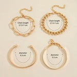 Noemi | elegant gold bracelet set