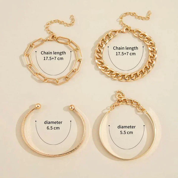 Noemi | elegant gold bracelet set