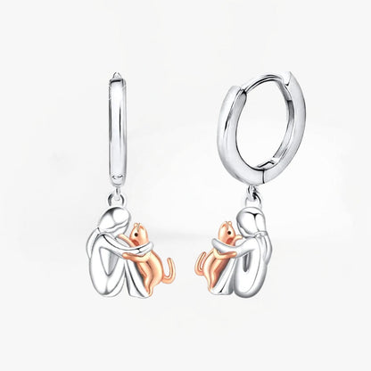 ELOWEN | CAT ICON EARRINGS (ROUND CLOSURE)