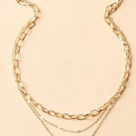 ELEGANT LAYERED GOLD CHAIN & PENDANT NECKLACE